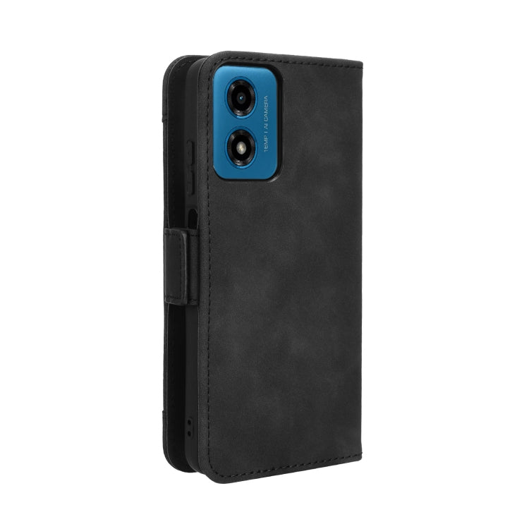 For Motorola Moto G04 / G24 Skin Feel Calf Texture Card Slots Leather Phone Case(Black)