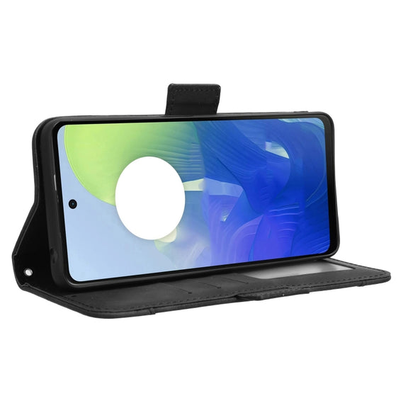 For Motorola Moto G04 / G24 Skin Feel Calf Texture Card Slots Leather Phone Case(Black)