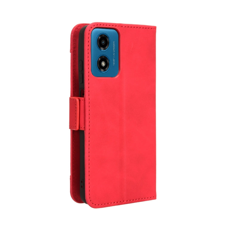 For Motorola Moto G04 / G24 Skin Feel Calf Texture Card Slots Leather Phone Case(Red)