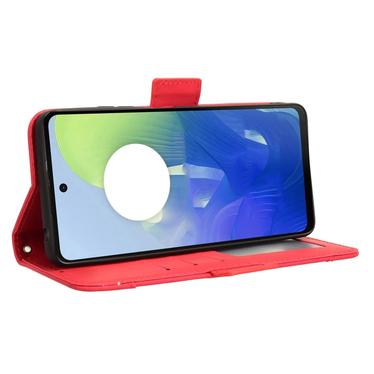 For Motorola Moto G04 / G24 Skin Feel Calf Texture Card Slots Leather Phone Case(Red)