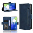 For Motorola Moto G04 / G24 Skin Feel Calf Texture Card Slots Leather Phone Case(Blue) - Motorola Cases by PMC TechLife | Online Shopping South Africa | PMC TechLife | Buy Now Pay Later Mobicred