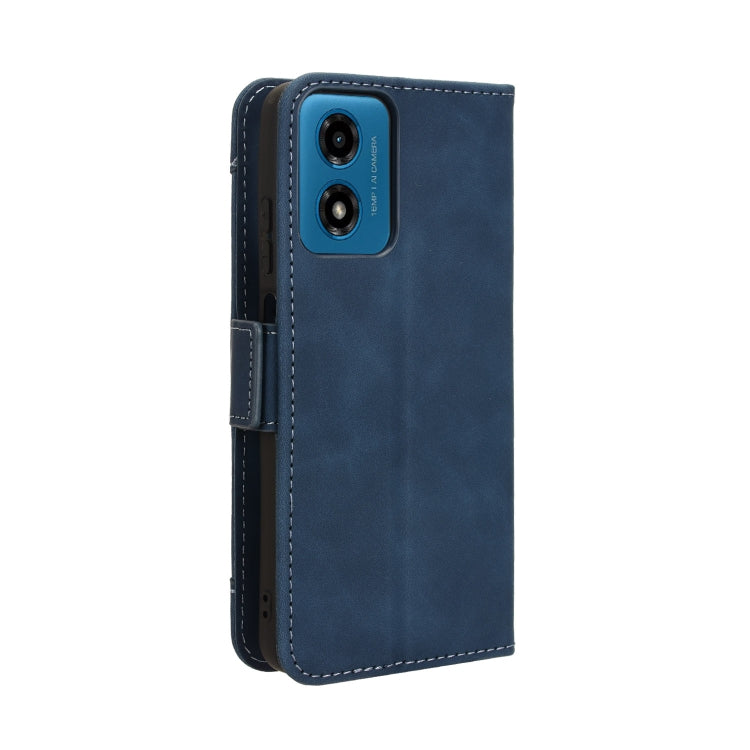 For Motorola Moto G04 / G24 Skin Feel Calf Texture Card Slots Leather Phone Case(Blue)