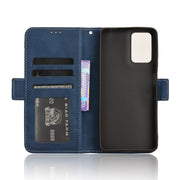 For Motorola Moto G04 / G24 Skin Feel Calf Texture Card Slots Leather Phone Case(Blue)
