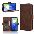 For Motorola Moto G04 / G24 Skin Feel Calf Texture Card Slots Leather Phone Case(Brown) - Motorola Cases by PMC TechLife | Online Shopping South Africa | PMC TechLife | Buy Now Pay Later Mobicred