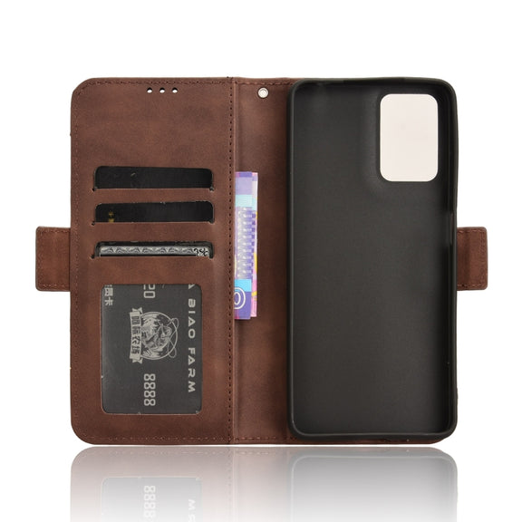 For Motorola Moto G04 / G24 Skin Feel Calf Texture Card Slots Leather Phone Case(Brown)