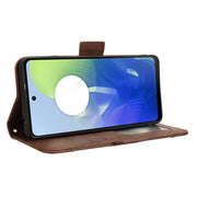 For Motorola Moto G04 / G24 Skin Feel Calf Texture Card Slots Leather Phone Case(Brown)