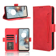 For Motorola Moto G34 5G Skin Feel Calf Texture Card Slots Leather Phone Case(Red) - Motorola Cases by PMC TechLife | Online Shopping South Africa | PMC TechLife | Buy Now Pay Later Mobicred
