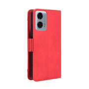 For Motorola Moto G34 5G Skin Feel Calf Texture Card Slots Leather Phone Case(Red)
