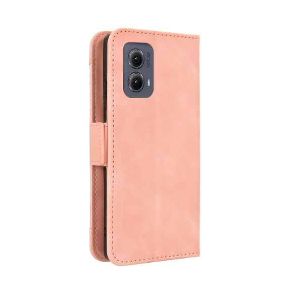 For Motorola Edge 2024 5G Skin Feel Calf Texture Card Slots Leather Phone Case(Pink)