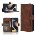 For Motorola Edge 2024 5G Skin Feel Calf Texture Card Slots Leather Phone Case(Brown) - Motorola Cases by PMC Jewellery | Online Shopping South Africa | PMC Jewellery | Buy Now Pay Later Mobicred