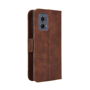 For Motorola Edge 2024 5G Skin Feel Calf Texture Card Slots Leather Phone Case(Brown)