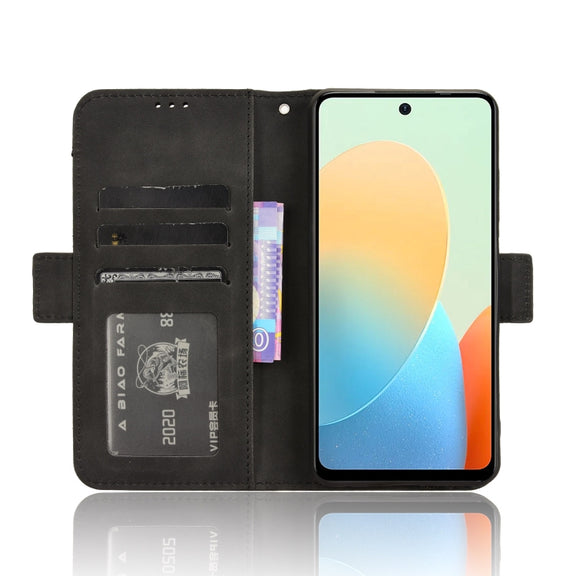 For Tecno Spark Go 2024 / Spark 20C Skin Feel Calf Texture Card Slots Leather Phone Case(Black)
