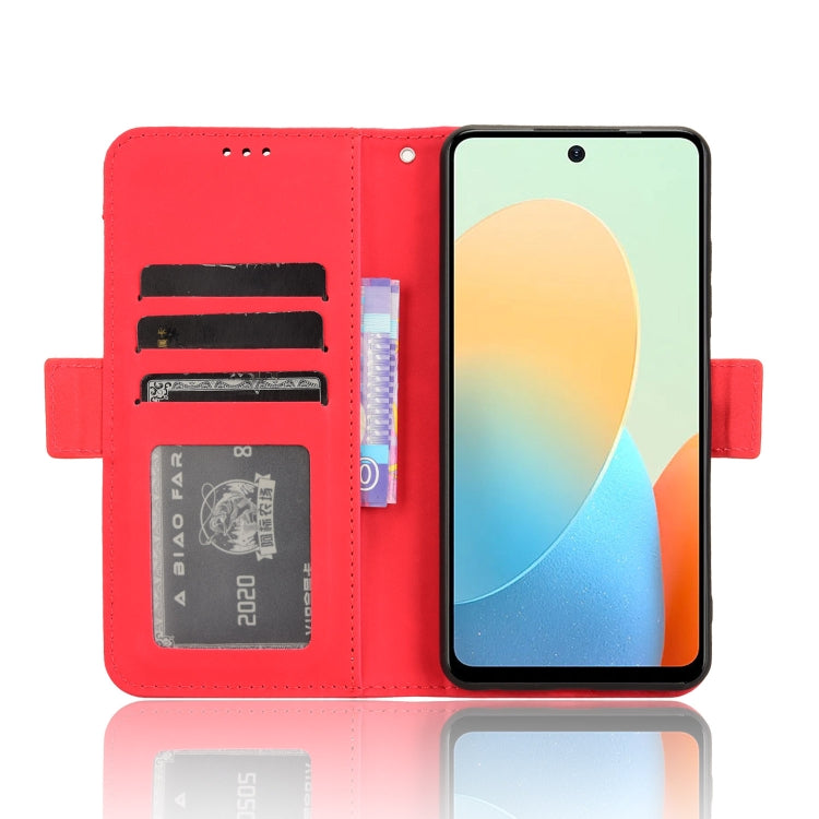 For Tecno Spark Go 2024 / Spark 20C Skin Feel Calf Texture Card Slots Leather Phone Case(Red)