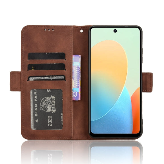 For Tecno Spark Go 2024 / Spark 20C Skin Feel Calf Texture Card Slots Leather Phone Case(Brown)