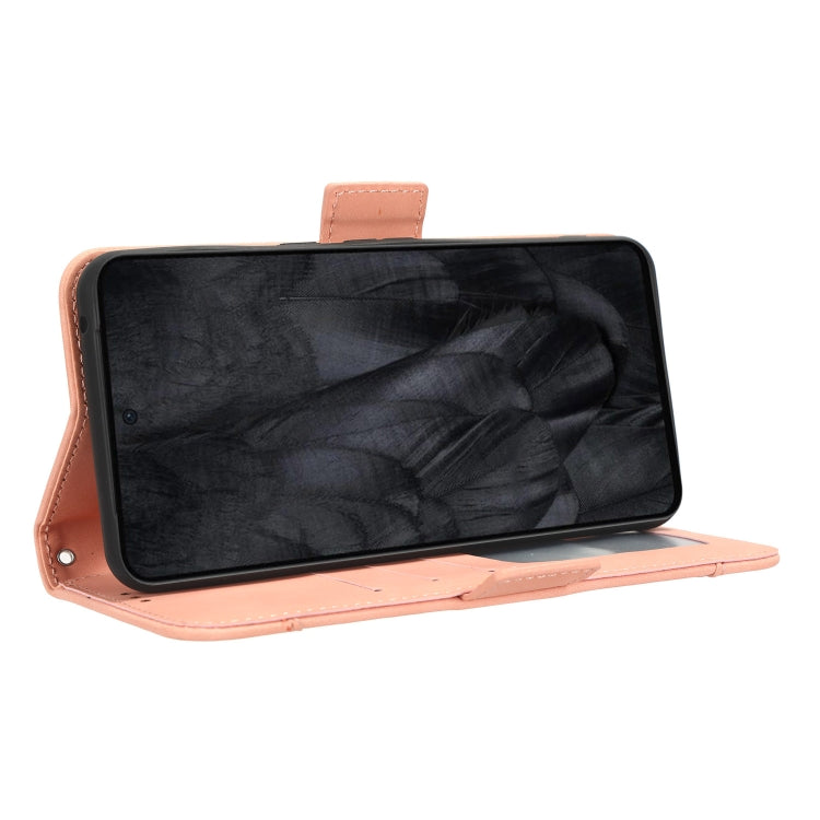 For Google Pixel 8 Pro Skin Feel Calf Texture Card Slots Leather Phone Case(Pink)