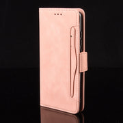 For Google Pixel 9 Pro Skin Feel Calf Texture Card Slots Leather Phone Case(Pink)