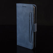 For Google Pixel 9 Pro Skin Feel Calf Texture Card Slots Leather Phone Case(Blue)