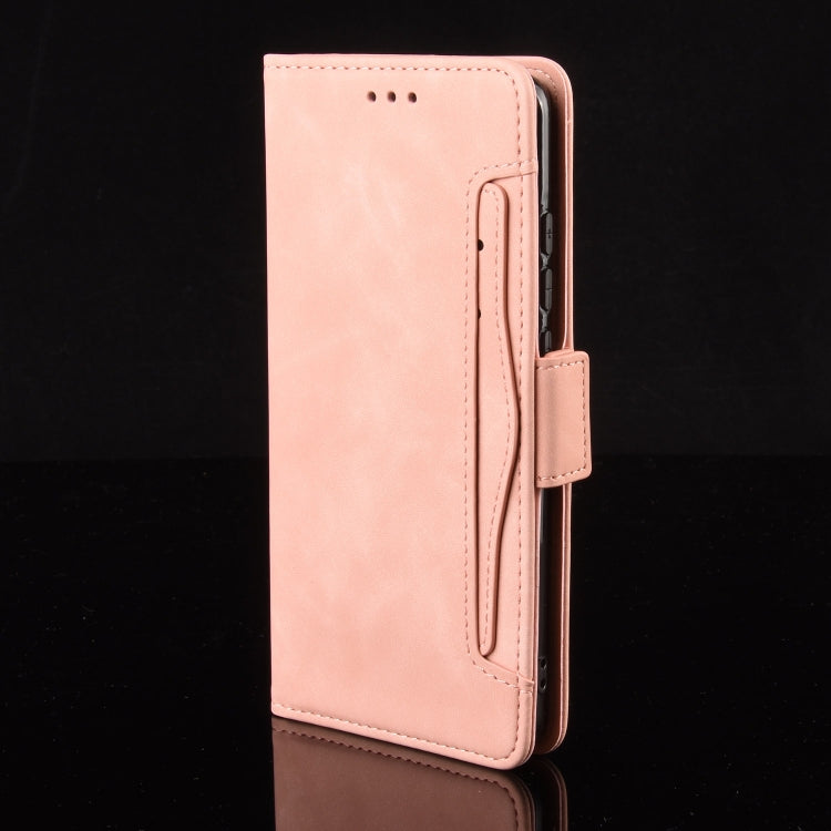 For Google Pixel 9 Skin Feel Calf Texture Card Slots Leather Phone Case(Pink)