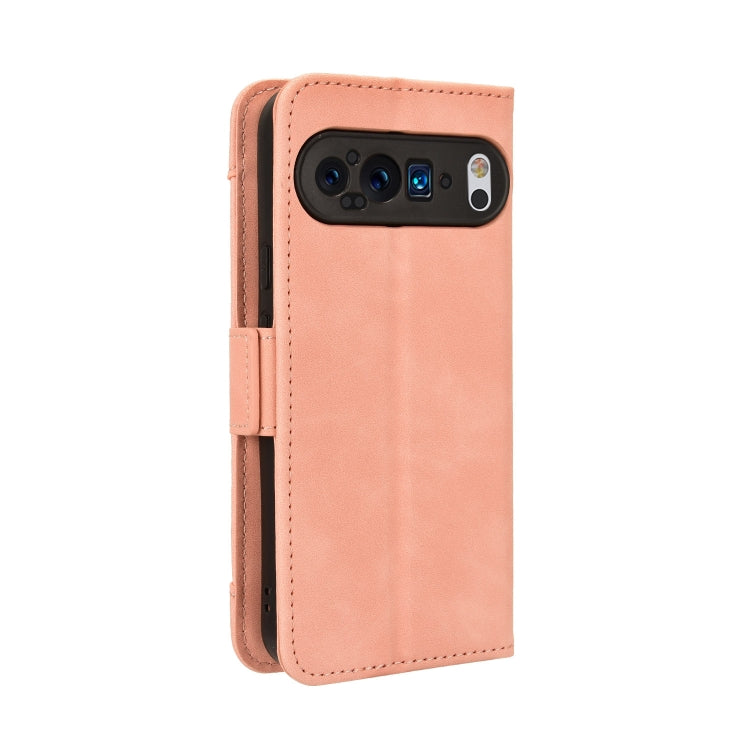 For Google Pixel 9 Skin Feel Calf Texture Card Slots Leather Phone Case(Pink)