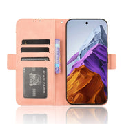 For Google Pixel 9 Skin Feel Calf Texture Card Slots Leather Phone Case(Pink)