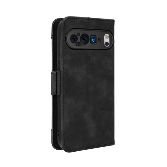 For Google Pixel 9 Skin Feel Calf Texture Card Slots Leather Phone Case(Black)