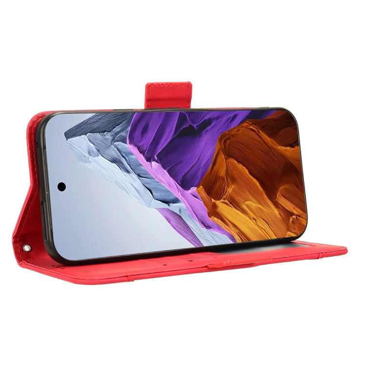 For Google Pixel 9 Skin Feel Calf Texture Card Slots Leather Phone Case(Red)