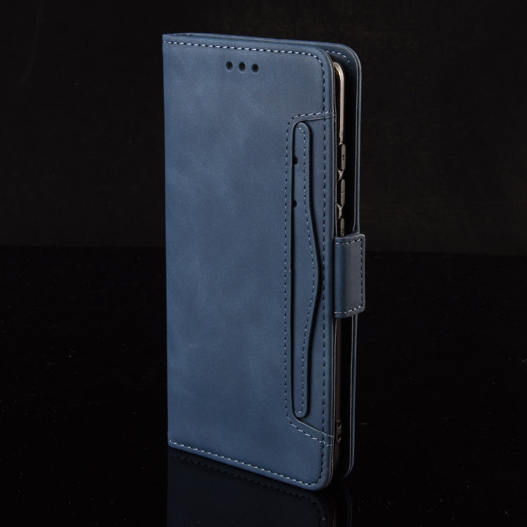 For Google Pixel 9 Skin Feel Calf Texture Card Slots Leather Phone Case(Blue)