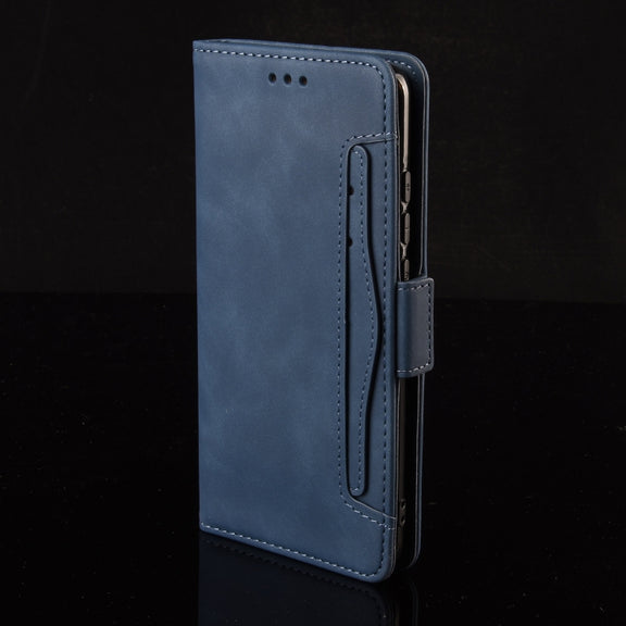 For Google Pixel 9 Skin Feel Calf Texture Card Slots Leather Phone Case(Blue)