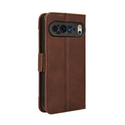 For Google Pixel 9 Skin Feel Calf Texture Card Slots Leather Phone Case(Brown)