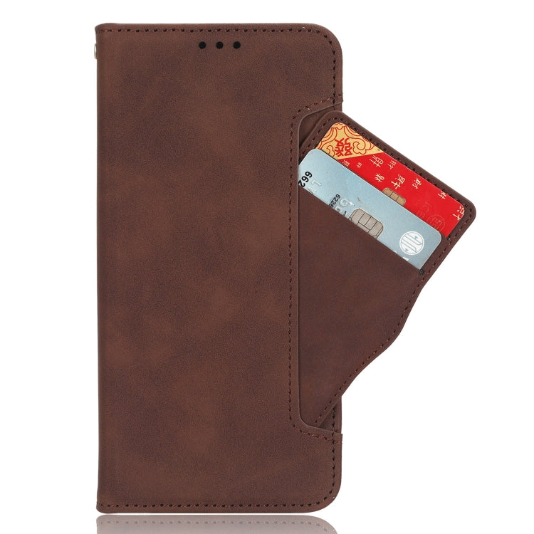 For Google Pixel 9 Skin Feel Calf Texture Card Slots Leather Phone Case(Brown)
