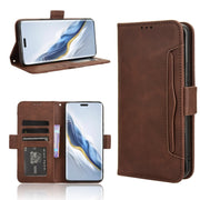 For Honor Magic6 Pro Skin Feel Calf Texture Card Slots Leather Phone Case(Brown)