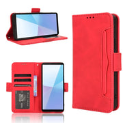 For Sony Xperia 10 VI 2024 Skin Feel Calf Texture Card Slots Leather Phone Case(Red)
