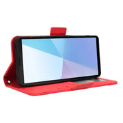 For Sony Xperia 10 VI 2024 Skin Feel Calf Texture Card Slots Leather Phone Case(Red)