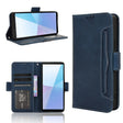 For Sony Xperia 10 VI 2024 Skin Feel Calf Texture Card Slots Leather Phone Case(Blue) - Sony Cases by PMC Jewellery | Online Shopping South Africa | PMC Jewellery | Buy Now Pay Later Mobicred