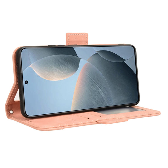 For Xiaomi Redmi K70 / K70 Pro 5G Skin Feel Calf Texture Card Slots Leather Phone Case(Pink)