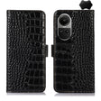 For OPPO Reno10 5G / 10 Pro 5G Global Crocodile Top Layer Cowhide Leather Phone Case(Black) - OPPO Cases by PMC TechLife | Online Shopping South Africa | PMC TechLife | Buy Now Pay Later Mobicred