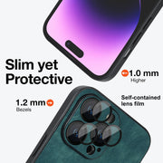 For iPhone 14 Pro Max Skin Feel Leather MagSafe Magnetic Phone Case(Green)