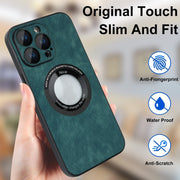 For iPhone 14 Pro Max Skin Feel Leather MagSafe Magnetic Phone Case(Green)