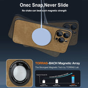 For iPhone 14 Pro Max Skin Feel Leather MagSafe Magnetic Phone Case(Brown)