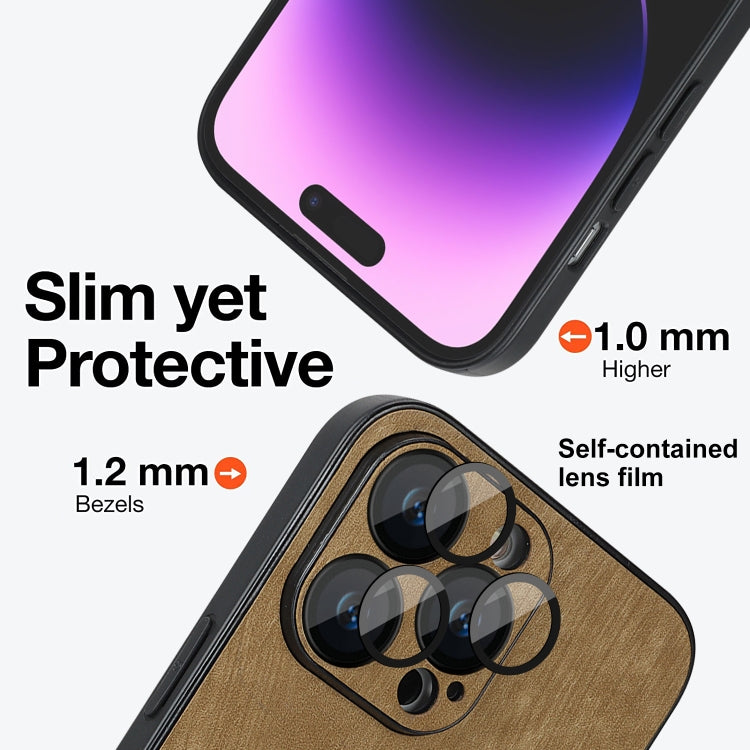 For iPhone 13 Skin Feel Leather MagSafe Magnetic Phone Case(Brown)