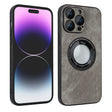 For iPhone 12 Skin Feel Leather MagSafe Magnetic Phone Case(Grey) - iPhone 12 / 12 Pro Cases by PMC TechLife | Online Shopping South Africa | PMC TechLife