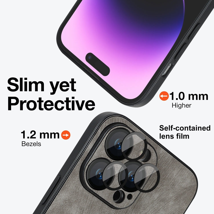 For iPhone 12 Skin Feel Leather MagSafe Magnetic Phone Case(Grey)