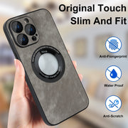 For iPhone 12 Skin Feel Leather MagSafe Magnetic Phone Case(Grey)