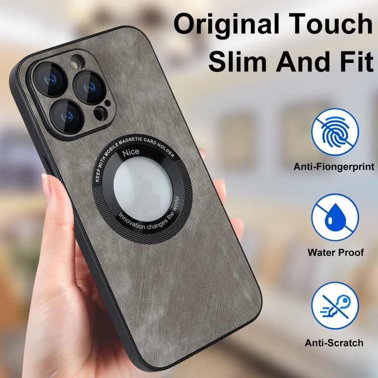 For iPhone 11 Skin Feel Leather MagSafe Magnetic Phone Case(Grey)