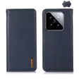 For Xiaomi 14 Pro KHAZNEH Nappa Top Layer Cowhide Leather Phone Case(Blue) - 14 Pro Cases by PMC TechLife | Online Shopping South Africa | PMC TechLife | Buy Now Pay Later Mobicred