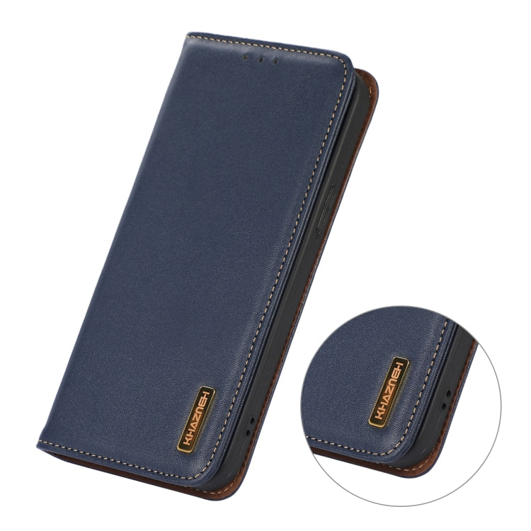 For Xiaomi 14 Pro KHAZNEH Nappa Top Layer Cowhide Leather Phone Case(Blue)
