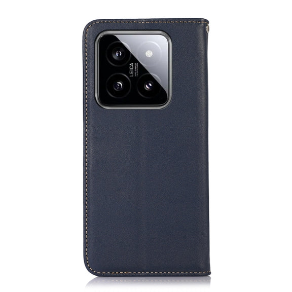 For Xiaomi 14 KHAZNEH Nappa Top Layer Cowhide Leather Phone Case(Blue)