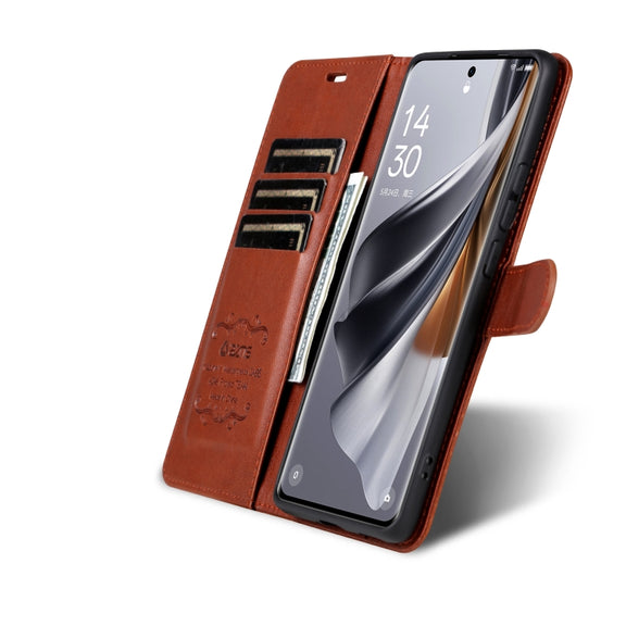 For vivo S18 AZNS Sheepskin Texture Flip Leather Phone Case(Brown)