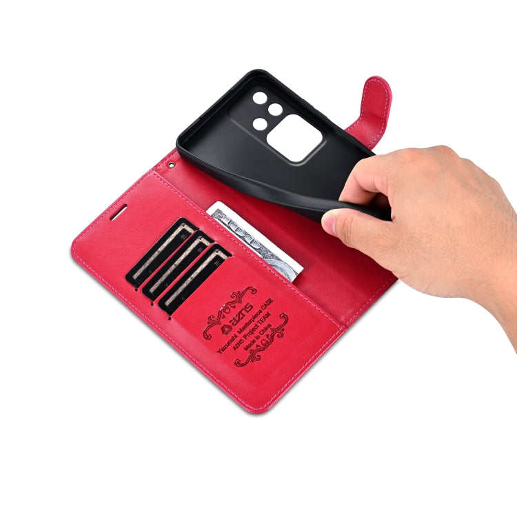 For vivo S18 Pro AZNS Sheepskin Texture Flip Leather Phone Case(Red)