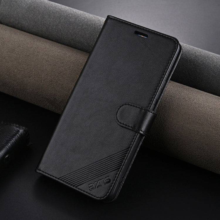 For vivo X100S AZNS Sheepskin Texture Flip Leather Phone Case(Black)